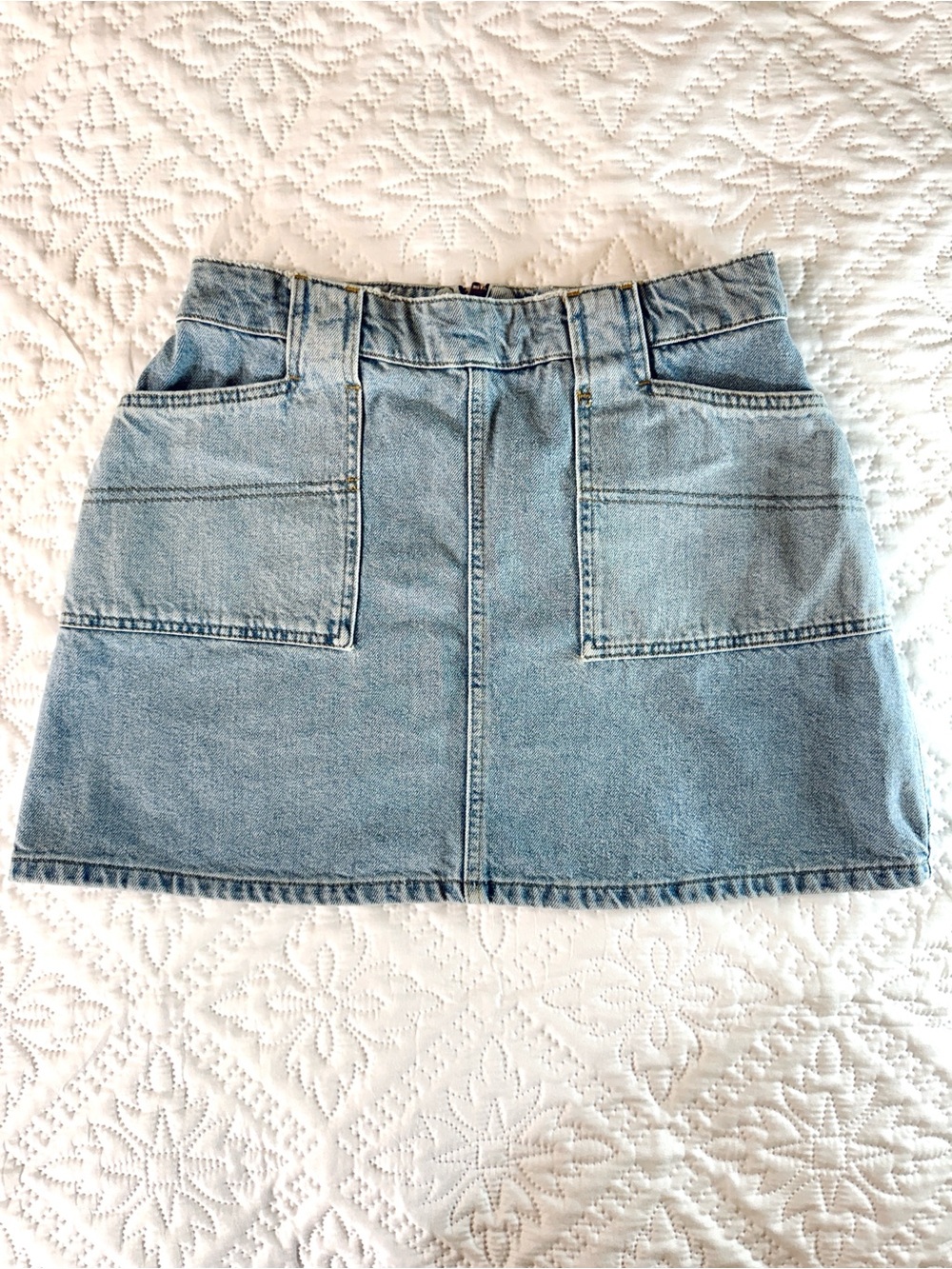 BDG Utility Patch- pocket Denim Mini Skirt